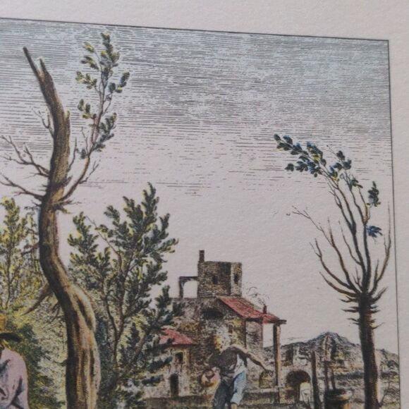 Giuseppe Zocchi vintage lithograph print Marzo - Picture 9 of 9